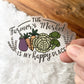CLEAR The Farmer's Market is My Happy Place Sticker, 3.5 x 2.48 in