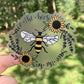 CLEAR Save the Bees Sticker, 3.5 x 3.18 in