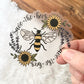 CLEAR Save the Bees Sticker, 3.5 x 3.18 in