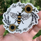 CLEAR Save the Bees Sticker, 3.5 x 3.18 in